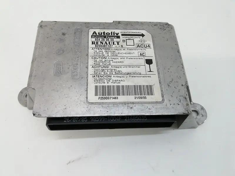 Centralina Airbag RENAULT Megane ll Serie (02>06) 8200481127 Diesel 1500 (02>06)